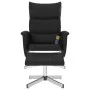 Sillón reclinable masaje con reposapiés cuero sintético negro de vidaXL, Sillones - Ref: Foro24-356600, Precio: 131,54 €, Des...