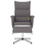 Sillón de masaje reclinable con reposapiés cuero sintético gris de vidaXL, Sillones - Ref: Foro24-356599, Precio: 133,33 €, D...