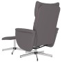 Sillón de masaje reclinable con reposapiés cuero sintético gris de vidaXL, Sillones - Ref: Foro24-356599, Precio: 133,33 €, D...