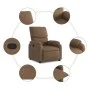 Sillón reclinable de tela marrón de vidaXL, Sillones - Ref: Foro24-373414, Precio: 197,41 €, Descuento: %