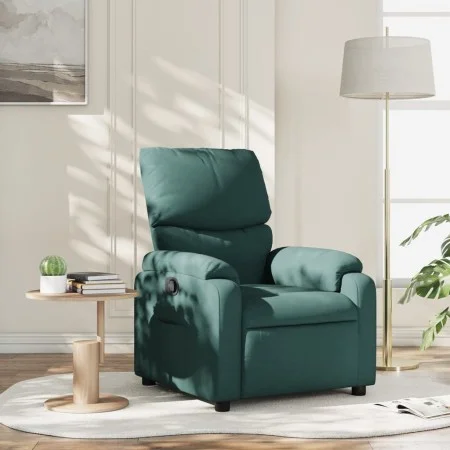 Sillón reclinable de tela verde oscuro de vidaXL, Sillones - Ref: Foro24-373416, Precio: 188,43 €, Descuento: %