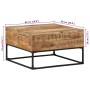 Mesa de centro madera de mango rugosa 68x68x41 cm en Mesas de centro | Comprar online en Foru.es