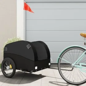 Remolque para bicicleta hierro negro 45 kg de vidaXL, Remolques para bicicletas - Ref: Foro24-94129, Precio: 85,64 €, Descuen...
