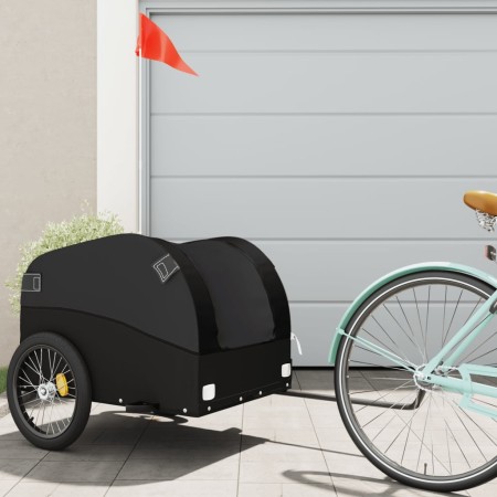 Remolque para bicicleta hierro negro 45 kg de vidaXL, Remolques para bicicletas - Ref: Foro24-94129, Precio: 87,08 €, Descuen...