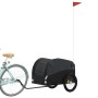Remolque para bicicleta hierro negro 45 kg de vidaXL, Remolques para bicicletas - Ref: Foro24-94129, Precio: 87,08 €, Descuen...