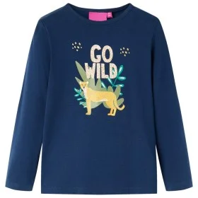 Camiseta infantil de manga larga azul marino 128 de vidaXL, Camisetas para niños - Ref: Foro24-13562, Precio: 8,30 €, Descuen...