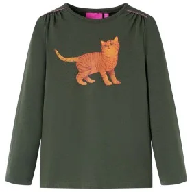 Camiseta infantil de manga larga caqui 140 de vidaXL, Camisetas para niños - Ref: Foro24-14208, Precio: 9,90 €, Descuento: %