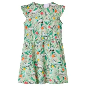 Vestido infantil con mangas volantes caqui claro 116 de vidaXL, Vestidos de niños - Ref: Foro24-14634, Precio: 14,70 €, Descu...