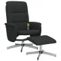 Sillón reclinable de masaje con reposapiés tela negro de vidaXL, Sillones - Ref: Foro24-356584, Precio: 127,41 €, Descuento: %