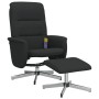 Sillón reclinable de masaje con reposapiés tela negro de vidaXL, Sillones - Ref: Foro24-356584, Precio: 150,90 €, Descuento: %