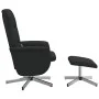 Sillón reclinable de masaje con reposapiés tela negro de vidaXL, Sillones - Ref: Foro24-356584, Precio: 127,41 €, Descuento: %