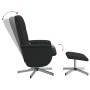 Sillón reclinable de masaje con reposapiés tela negro de vidaXL, Sillones - Ref: Foro24-356584, Precio: 150,90 €, Descuento: %