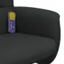 Sillón reclinable de masaje con reposapiés tela negro de vidaXL, Sillones - Ref: Foro24-356584, Precio: 127,41 €, Descuento: %