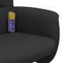 Sillón reclinable de masaje con reposapiés tela negro de vidaXL, Sillones - Ref: Foro24-356584, Precio: 150,90 €, Descuento: %