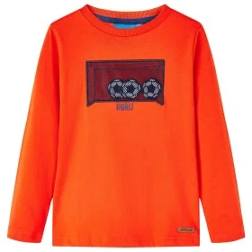 Camiseta infantil de manga larga naranja brillante 128 de vidaXL, Camisetas para niños - Ref: Foro24-12727, Precio: 8,52 €, D...
