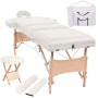 Camilla de masaje y taburete plegable 3 zonas 10 cm blanco de vidaXL, Mesas de masaje - Ref: Foro24-110156, Precio: 272,70 €,...