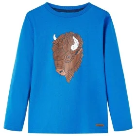 Camiseta infantil de manga larga azul cobalto 116 de vidaXL, Camisetas para niños - Ref: Foro24-13006, Precio: 8,30 €, Descue...