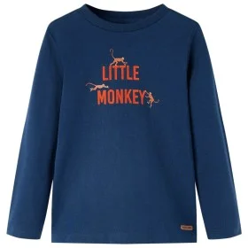Camiseta infantil de manga larga azul marino 140 de vidaXL, Camisetas para niños - Ref: Foro24-13038, Precio: 9,76 €, Descuen...
