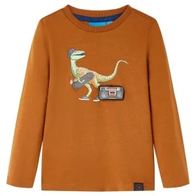 Camiseta infantil de manga larga color coñac 128 de vidaXL, Camisetas para niños - Ref: Foro24-12837, Precio: 10,07 €, Descue...