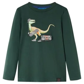 Camiseta infantil de manga larga verde oscuro 128 de vidaXL, Camisetas para niños - Ref: Foro24-12842, Precio: 9,39 €, Descue...