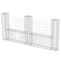 Cesta en forma de U muro de gaviones galvanizado 240x20x100 cm de vidaXL, Paneles de vallas - Ref: Foro24-142546, Precio: 101...
