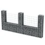 Cesta en forma de U muro de gaviones galvanizado 240x20x100 cm de vidaXL, Paneles de vallas - Ref: Foro24-142546, Precio: 101...