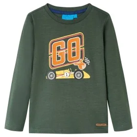 Camiseta infantil de manga larga verde oscuro 140 de vidaXL, Camisetas para niños - Ref: Foro24-13073, Precio: 9,22 €, Descue...