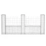 Cesta en forma de U muro de gaviones galvanizado 240x20x100 cm de vidaXL, Paneles de vallas - Ref: Foro24-142546, Precio: 101...
