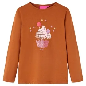Camiseta infantil de manga larga color coñac 92 de vidaXL, Camisetas para niños - Ref: Foro24-14049, Precio: 8,72 €, Descuent...