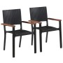 Sillas de jardín 2 unidades ratán sintético negro de vidaXL, Sillas de jardín - Ref: Foro24-43937, Precio: 128,84 €, Descuent...