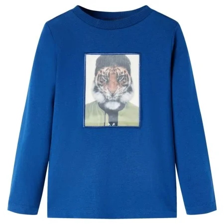 Camiseta infantil de manga larga azul oscuro 140 de vidaXL, Camisetas para niños - Ref: Foro24-13293, Precio: 8,59 €, Descuen...