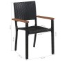 Sillas de jardín 2 unidades ratán sintético negro de vidaXL, Sillas de jardín - Ref: Foro24-43937, Precio: 128,84 €, Descuent...