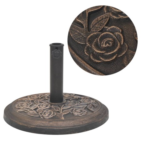 Base de sombrilla de resina redonda bronce 9 kg de vidaXL, Bases para sombrillas - Ref: Foro24-43656, Precio: 51,33 €, Descue...