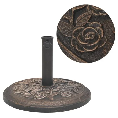 Base de sombrilla de resina redonda bronce 9 kg de vidaXL, Bases para sombrillas - Ref: Foro24-43656, Precio: 43,12 €, Descue...