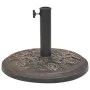 Base de sombrilla de resina redonda bronce 9 kg de vidaXL, Bases para sombrillas - Ref: Foro24-43656, Precio: 43,12 €, Descue...