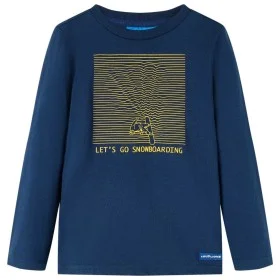 Camiseta infantil de manga larga azul marino 140 de vidaXL, Camisetas para niños - Ref: Foro24-13108, Precio: 8,30 €, Descuen...