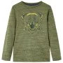 Camiseta infantil de manga larga caqui melange 128 de vidaXL, Camisetas para niños - Ref: Foro24-13162, Precio: 8,45 €, Descu...
