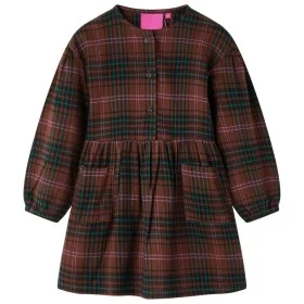 Vestido infantil de manga larga color coñac 92 de vidaXL, Vestidos de niños - Ref: Foro24-14449, Precio: 11,70 €, Descuento: %