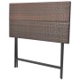 Set comedor de jardín plegable 7 pzas poli ratán y acero marrón de vidaXL, Conjuntos de jardín - Ref: Foro24-42877, Precio: 3...