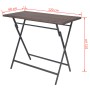 Set comedor de jardín plegable 7 pzas poli ratán y acero marrón de vidaXL, Conjuntos de jardín - Ref: Foro24-42877, Precio: 3...