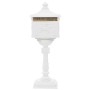 Buzón de pedestal de aluminio estilo vintage inoxidable blanco de vidaXL, Buzones de correo - Ref: Foro24-43894, Precio: 338,...