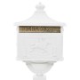 Buzón de pedestal de aluminio estilo vintage inoxidable blanco de vidaXL, Buzones de correo - Ref: Foro24-43894, Precio: 338,...
