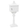 Buzón de pedestal de aluminio estilo vintage inoxidable blanco de vidaXL, Buzones de correo - Ref: Foro24-43894, Precio: 338,...