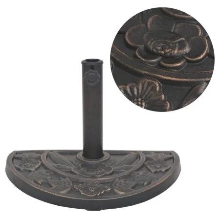 Base de sombrilla de resina medio círculo bronce 9 kg de vidaXL, Bases para sombrillas - Ref: Foro24-43655, Precio: 42,85 €, ...