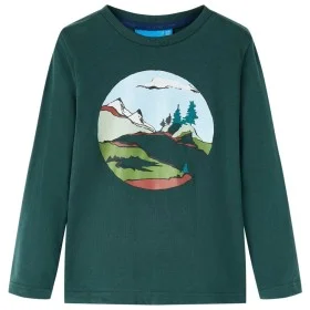 Dark green long-sleeved children's t-shirt 104 by vidaXL, Kids T-shirts - Ref: Foro24-13450, Price: 8,87 €, Discount: %