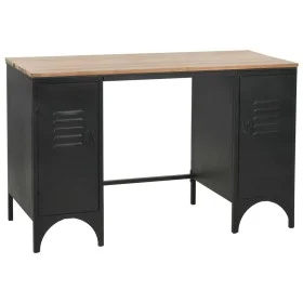 Escritorio con doble pedestal madera abeto y acero 120x50x76 cm de vidaXL, Escritorios - Ref: Foro24-246422, Precio: 233,41 €...