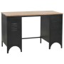 Escritorio con doble pedestal madera abeto y acero 120x50x76 cm de vidaXL, Escritorios - Ref: Foro24-246422, Precio: 237,47 €...