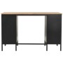 Escritorio con doble pedestal madera abeto y acero 120x50x76 cm de vidaXL, Escritorios - Ref: Foro24-246422, Precio: 237,47 €...