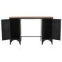 Escritorio con doble pedestal madera abeto y acero 120x50x76 cm de vidaXL, Escritorios - Ref: Foro24-246422, Precio: 237,47 €...