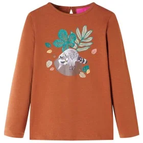 Camiseta infantil de manga larga color coñac 104 de vidaXL, Camisetas para niños - Ref: Foro24-14170, Precio: 8,72 €, Descuen...